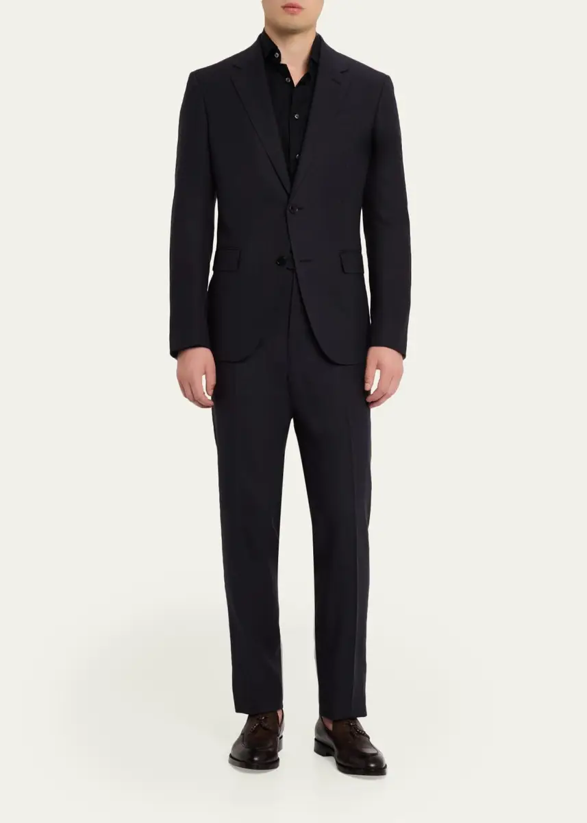 Zegna Men's Linen Single-Breasted Two-Piece Suit | Thumbnail 2 Zegna Men's Linen Single-Breasted Two-Piece Suit | Thumbnail 2