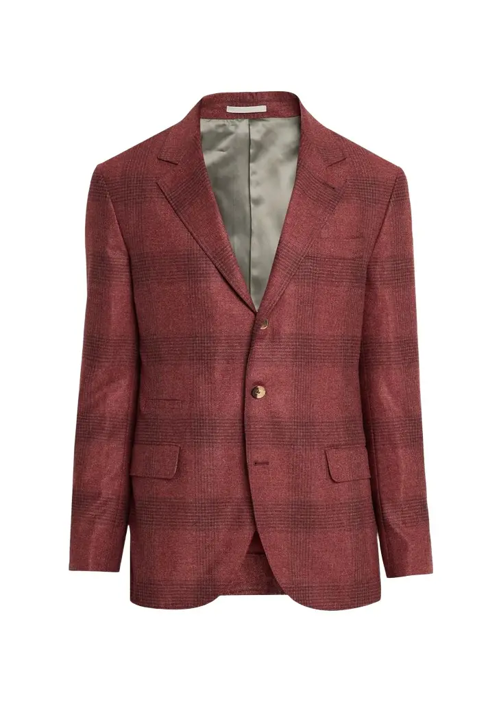 Brunello Cucinelli Men's Plaid Wool-Cashmere Single-Breasted Sport Coat | Image 1 Brunello Cucinelli Men's Plaid Wool-Cashmere Single-Breasted Sport Coat | Image 1