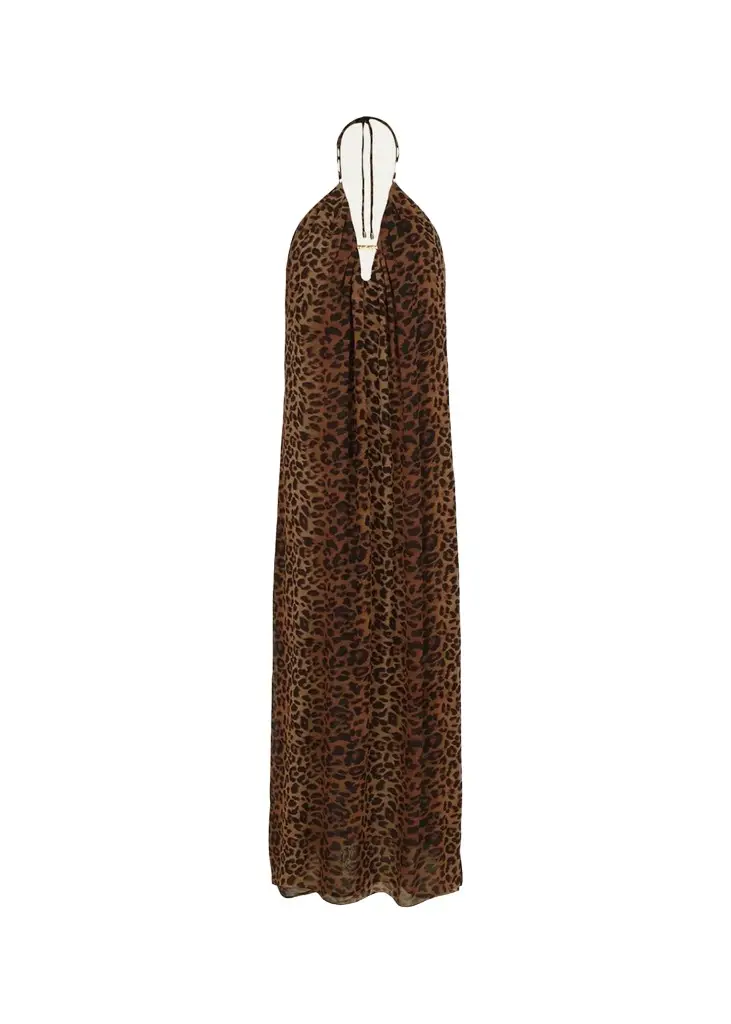 ViX Tammy Leopard-Print Halter Maxi Dress | Image 1 ViX Tammy Leopard-Print Halter Maxi Dress | Image 1