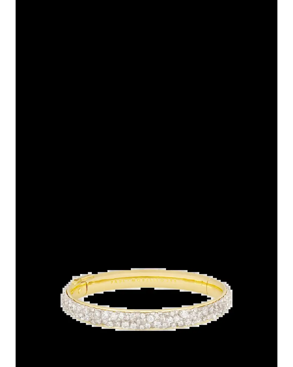 Paul Morelli 18K Yellow and White Gold Diamond Bangle Bracelet | Thumbnail 2