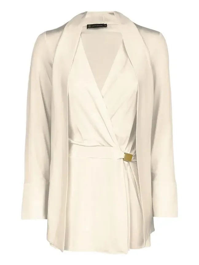 Rosalie Surplice-Neck Mini Dress Rosalie Surplice-Neck Mini Dress