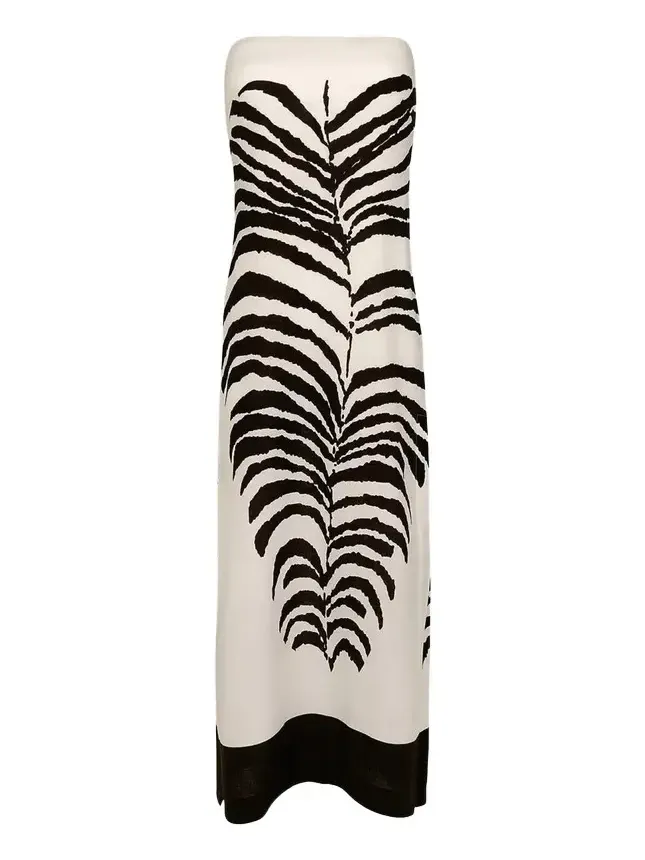 Penelope Leaf-Print Linen-Blend Midi Dress