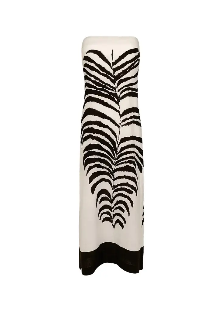 ViX Penelope Leaf-Print Linen-Blend Midi Dress | Image 1 ViX Penelope Leaf-Print Linen-Blend Midi Dress | Image 1