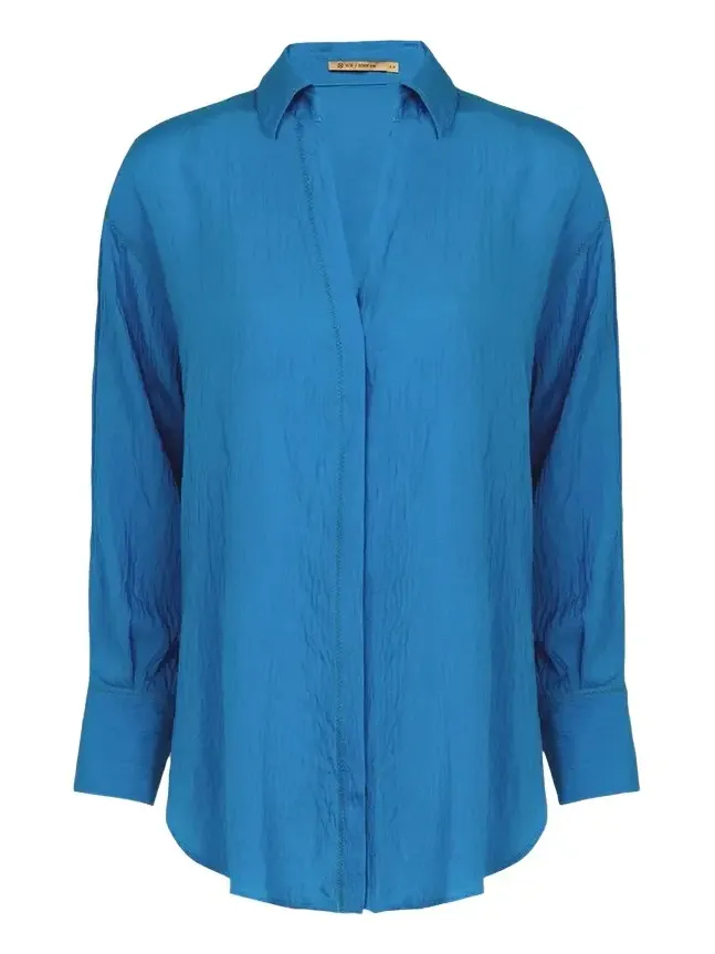 ViX Bailey Textured Drop-Shoulder Shirt