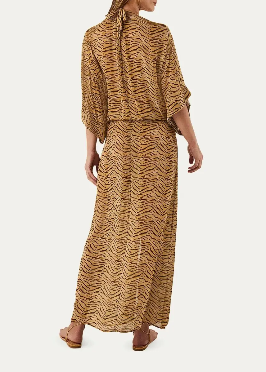 ViX Megan Animal-Print Maxi Cover-Up Dress | Thumbnail 3 ViX Megan Animal-Print Maxi Cover-Up Dress | Thumbnail 3