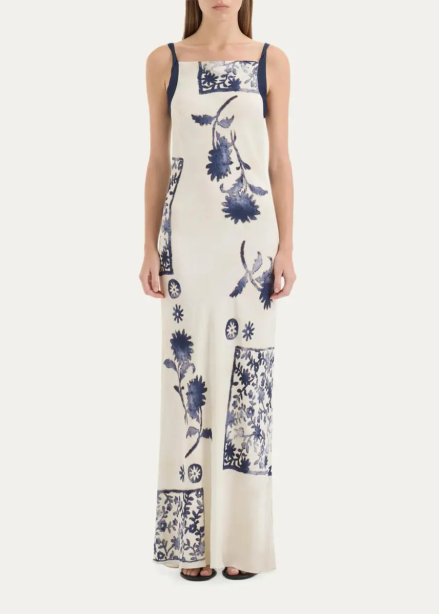 SIR. Phillipa Stamp-Print Maxi Slipdress | Thumbnail 2 SIR. Phillipa Stamp-Print Maxi Slipdress | Thumbnail 2