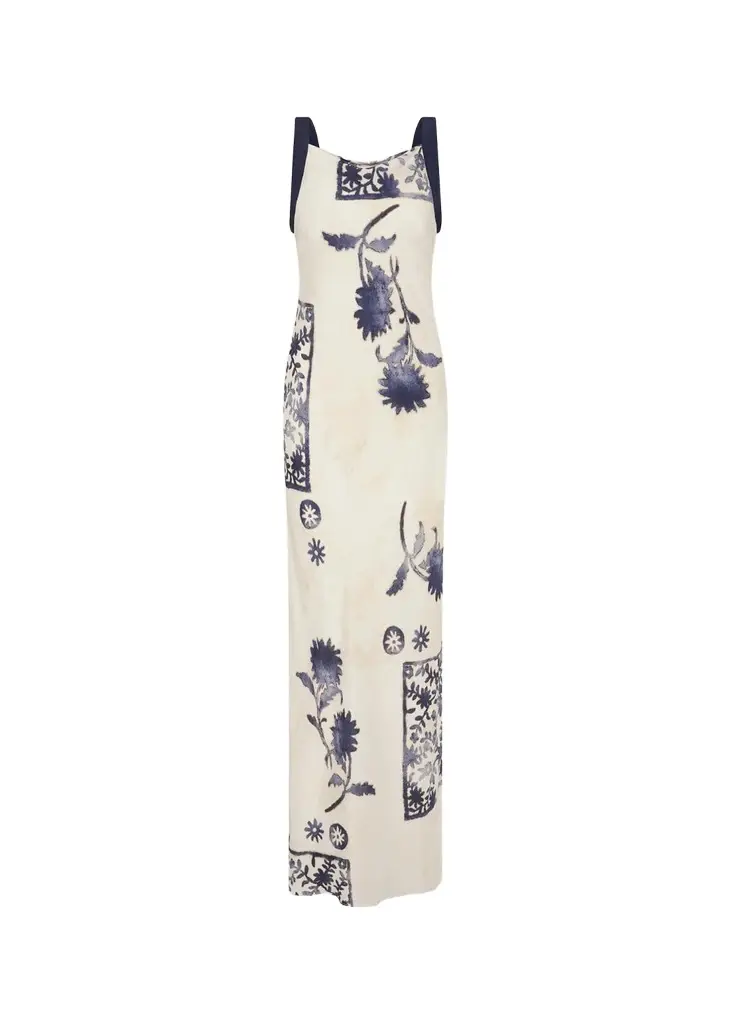 SIR. Phillipa Stamp-Print Maxi Slipdress | Image 1 SIR. Phillipa Stamp-Print Maxi Slipdress | Image 1