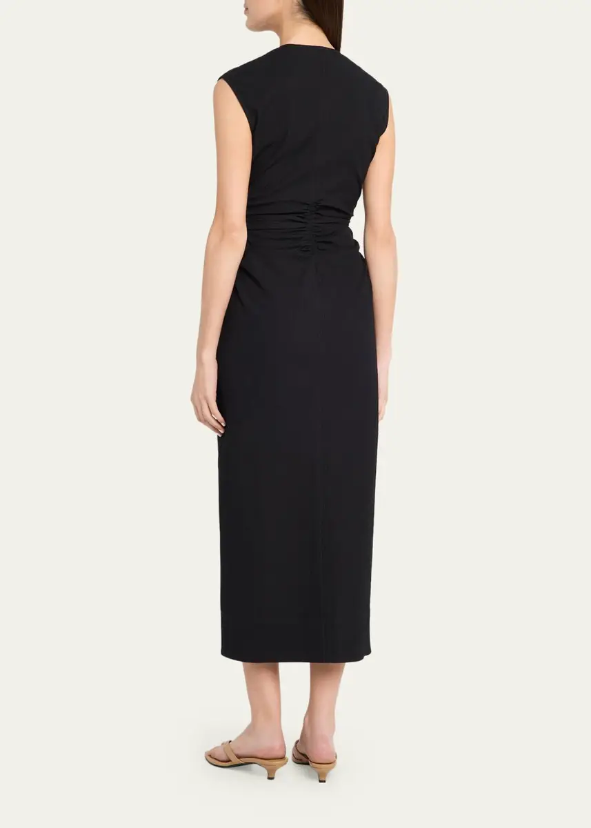 Veronica Beard Marisabel Cutout Crepe Midi Dress | Thumbnail 3