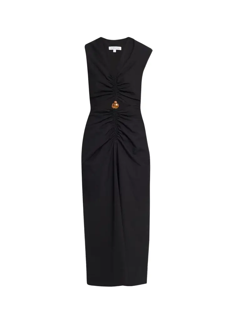 Veronica Beard Marisabel Cutout Crepe Midi Dress