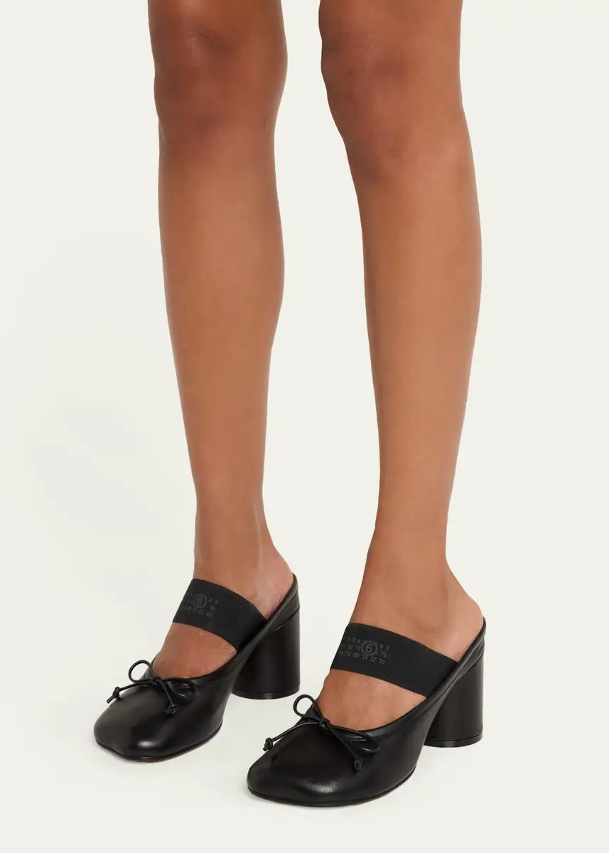 MM6 MAISON MARGIELA 60mm Leather Mary Jane Ballerina Mule Pumps | Thumbnail 2 MM6 MAISON MARGIELA 60mm Leather Mary Jane Ballerina Mule Pumps | Thumbnail 2