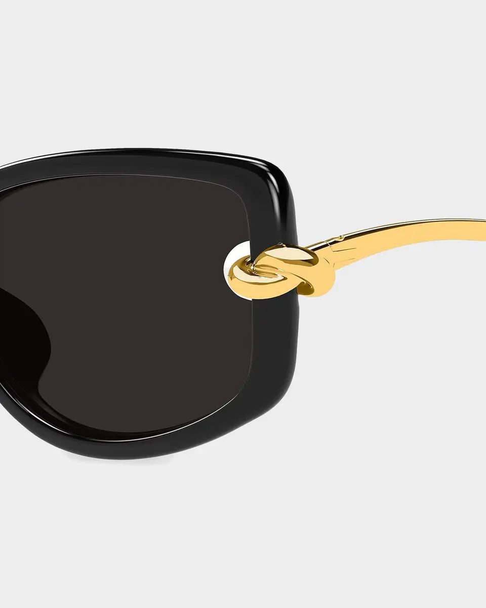 Bottega Veneta Temple Knot Rectangular Sunglasses | Thumbnail 3 Bottega Veneta Temple Knot Rectangular Sunglasses | Thumbnail 3