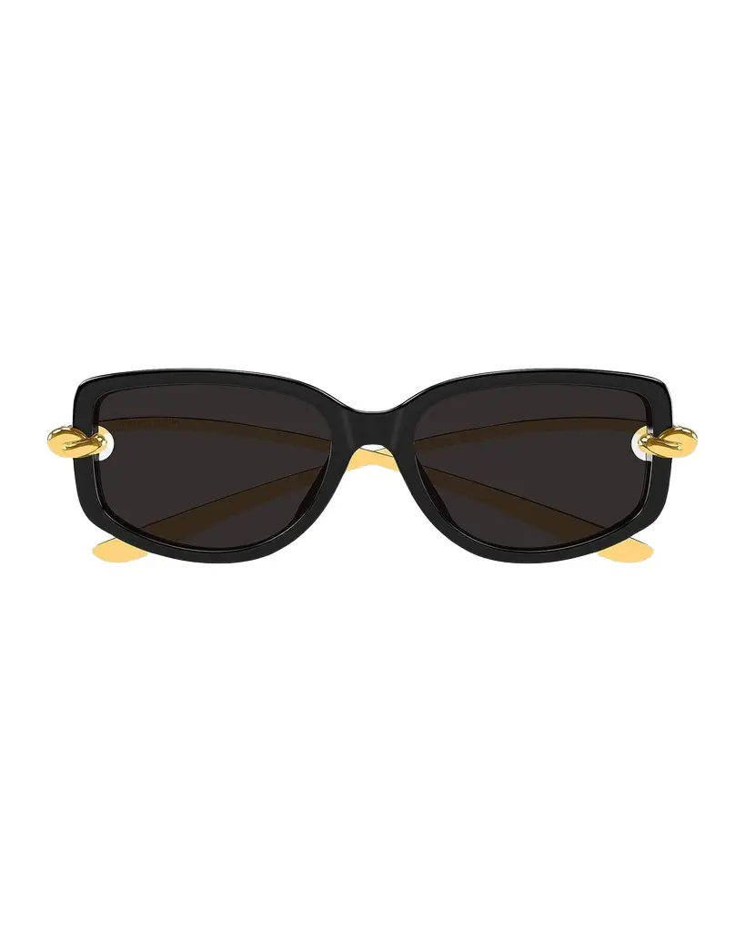 Bottega Veneta Temple Knot Rectangular Sunglasses | Image 1 Bottega Veneta Temple Knot Rectangular Sunglasses | Image 1