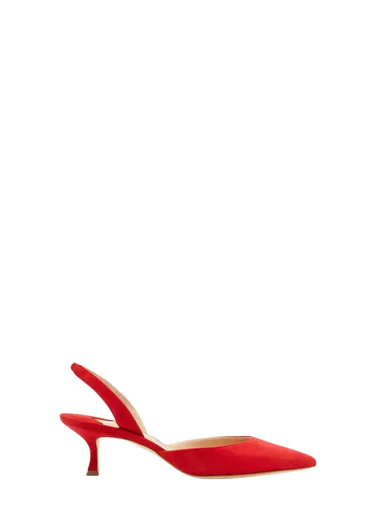 Manolo Blahnik Carolyne Kitten-Heel Halter Pumps | Image 1 Manolo Blahnik Carolyne Kitten-Heel Halter Pumps | Image 1