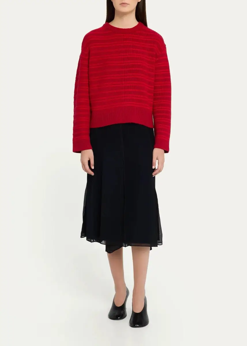 Proenza Schouler White Label Pandora Striped Wool-Blend Sweater | Thumbnail 2 Proenza Schouler White Label Pandora Striped Wool-Blend Sweater | Thumbnail 2