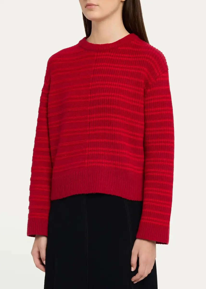 Proenza Schouler White Label Pandora Striped Wool-Blend Sweater | Thumbnail 4 Proenza Schouler White Label Pandora Striped Wool-Blend Sweater | Thumbnail 4