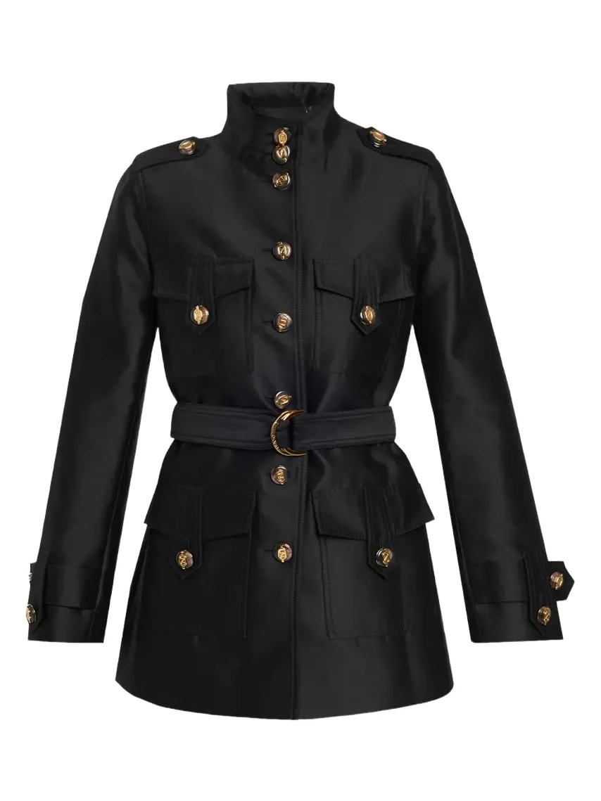 Valiant Utility Wool-Silk Belted Coat Valiant Utility Wool-Silk Belted Coat
