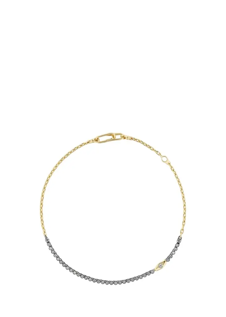 Uniform Object 18K Vessel Tennis Necklace with Diamonds