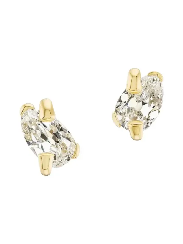 18K Mantle Stud Earrings with Pear Diamonds 18K Mantle Stud Earrings with Pear Diamonds