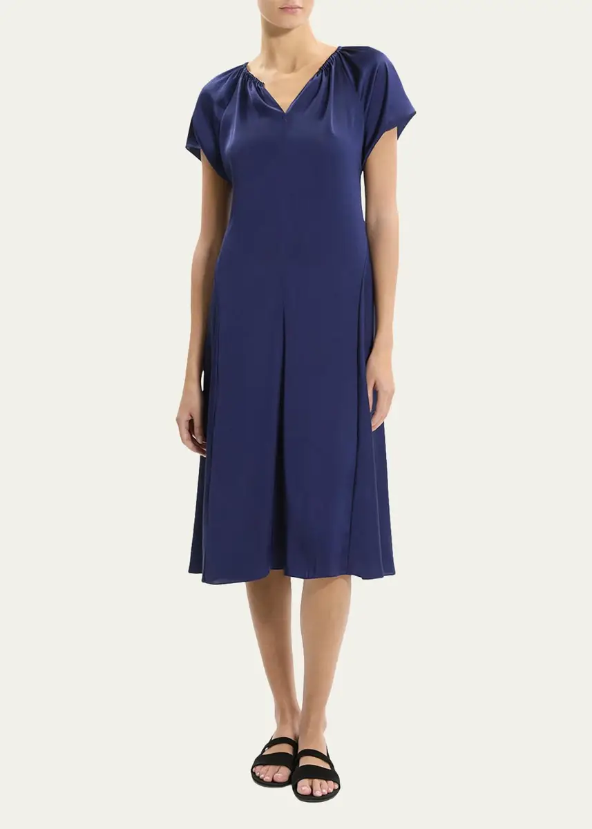 Theory Satin A-Line Midi Dress | Thumbnail 2