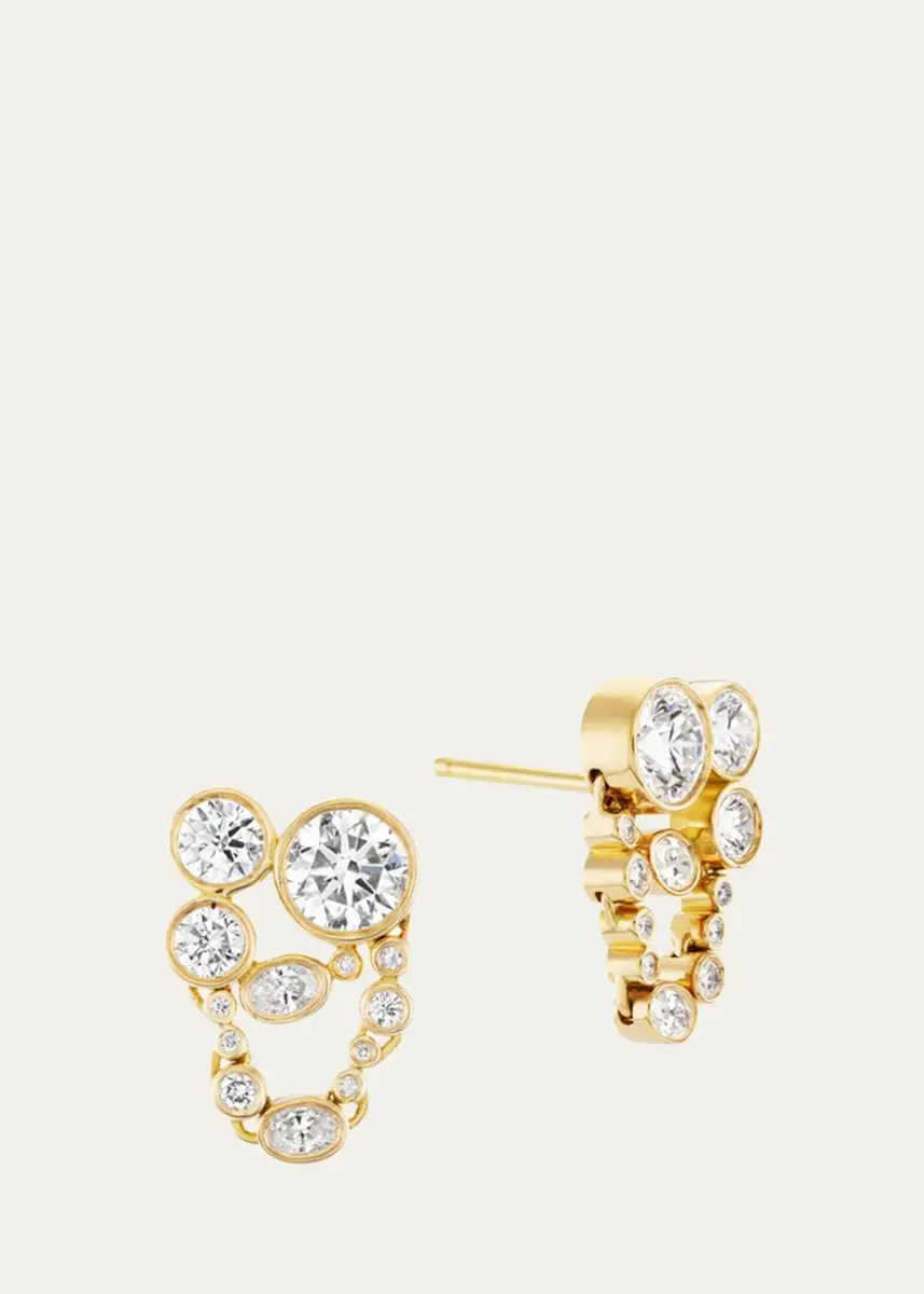 Uniform Object 18K Metal Web Earrings with Diamonds | Thumbnail 3 Uniform Object 18K Metal Web Earrings with Diamonds | Thumbnail 3