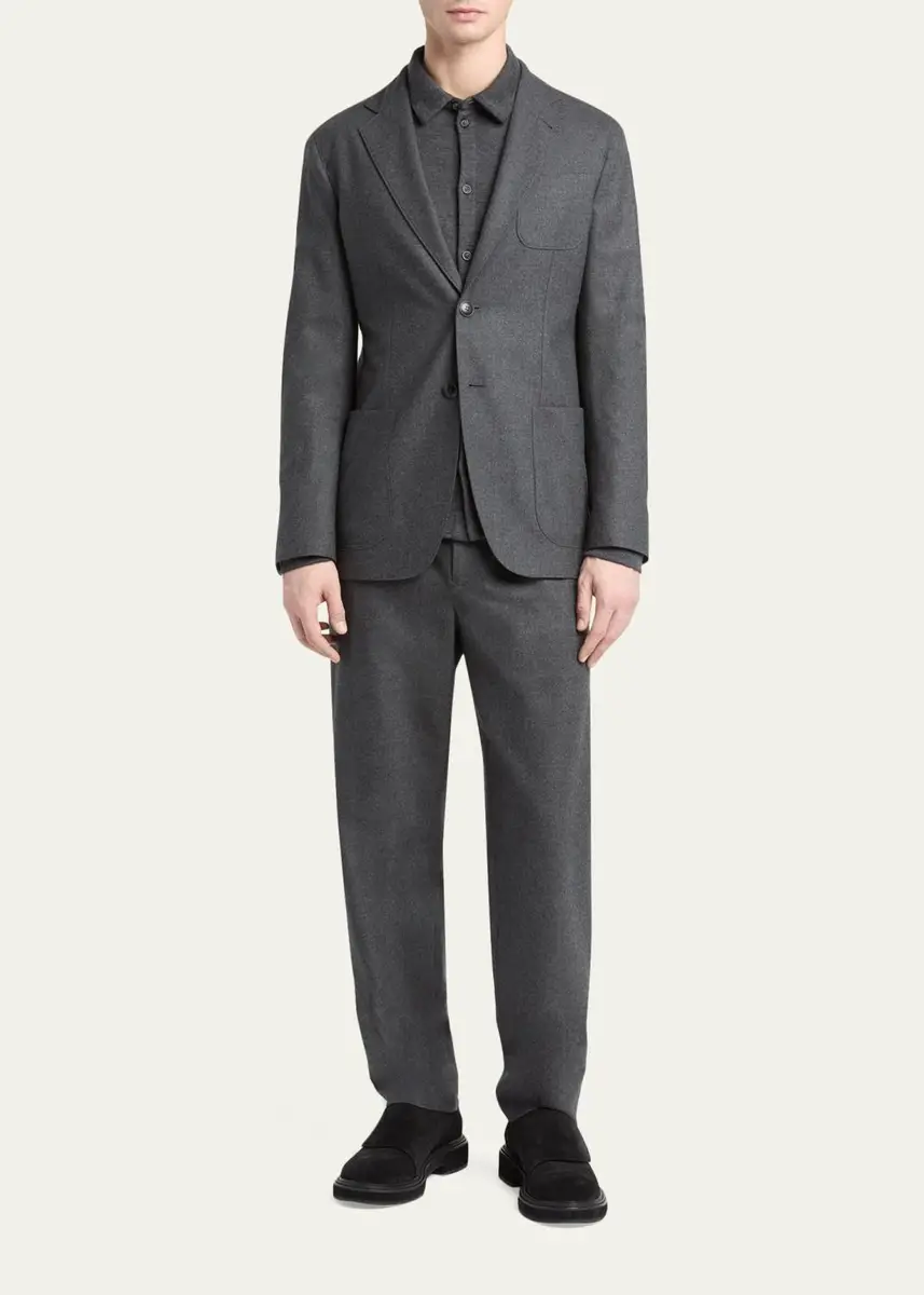 Giorgio Armani Men's Upton Cashmere-Stretch Blazer | Thumbnail 2