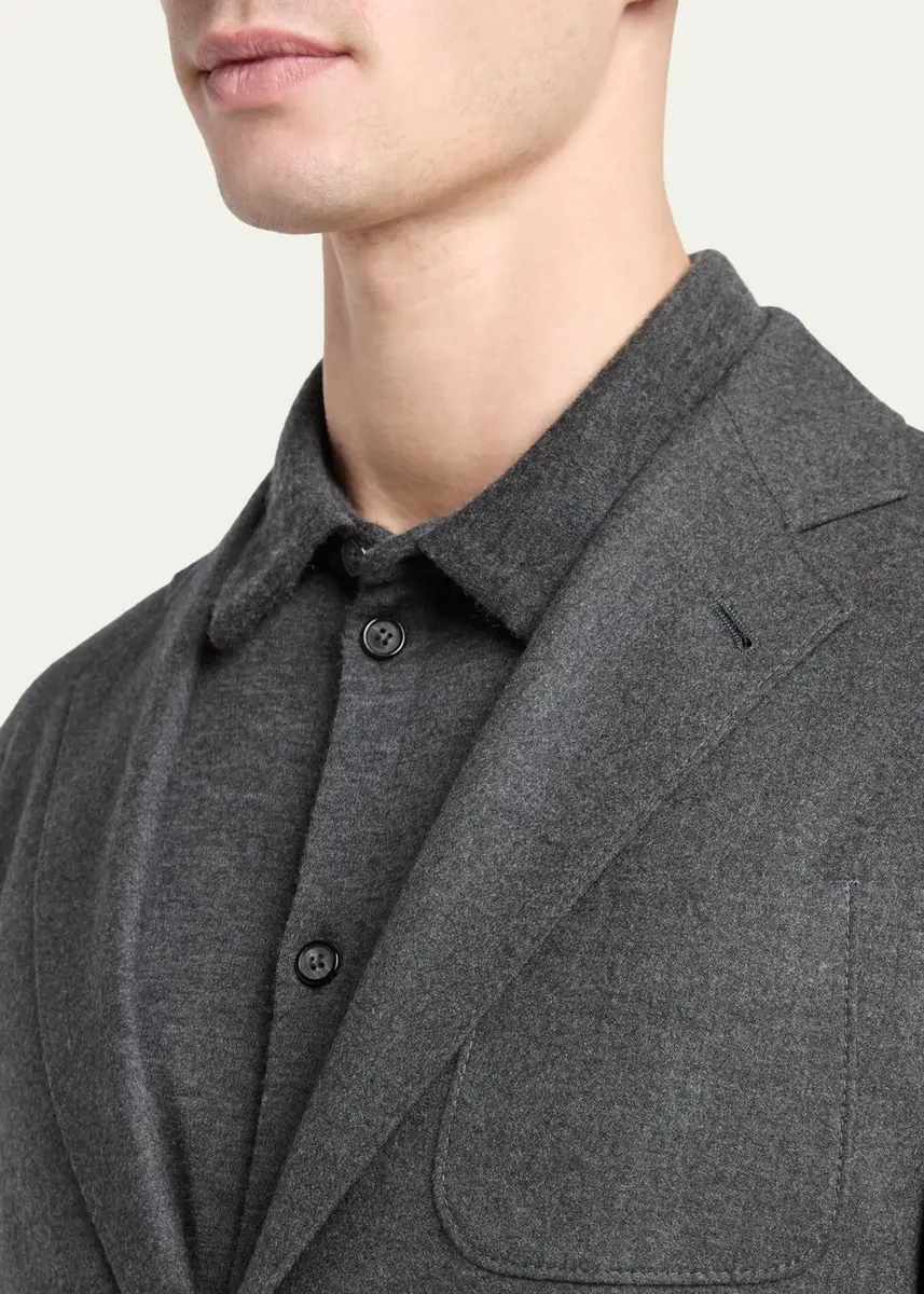 Giorgio Armani Men's Upton Cashmere-Stretch Blazer | Thumbnail 5