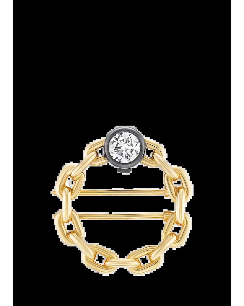 Uniform Object 18K System Chain Brooch with Diamond | Thumbnail 2