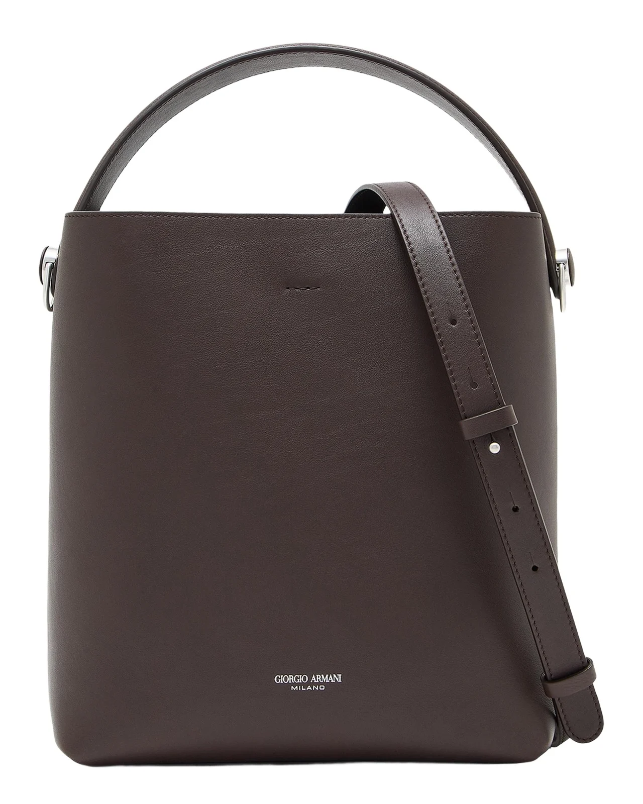 Giorgio Armani Small Leather Bucket Crossbody Bag