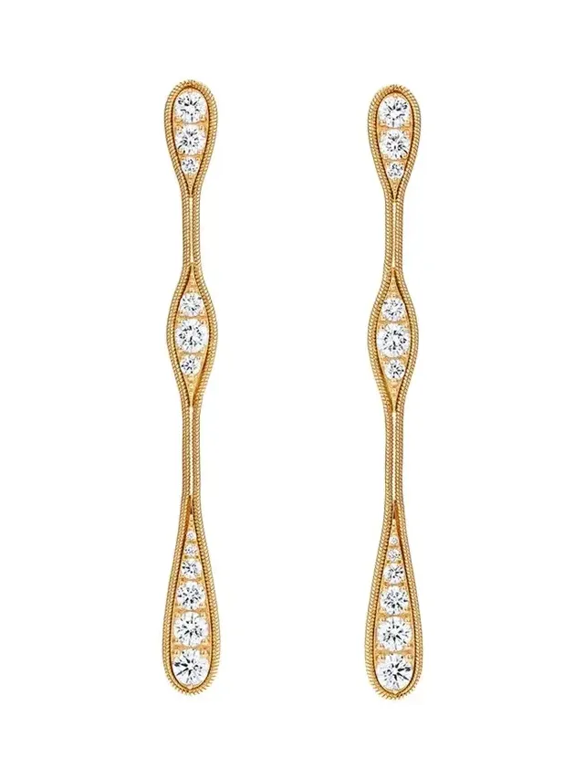 Fluid 18K Gold and Diamond Earrings Fluid 18K Gold and Diamond Earrings