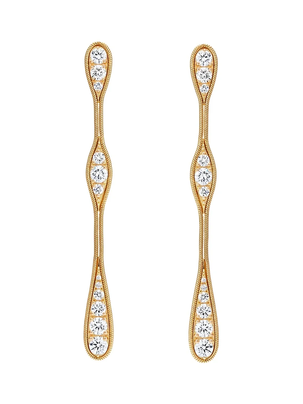 Fluid 18K Gold and Diamond Earrings Fluid 18K Gold and Diamond Earrings