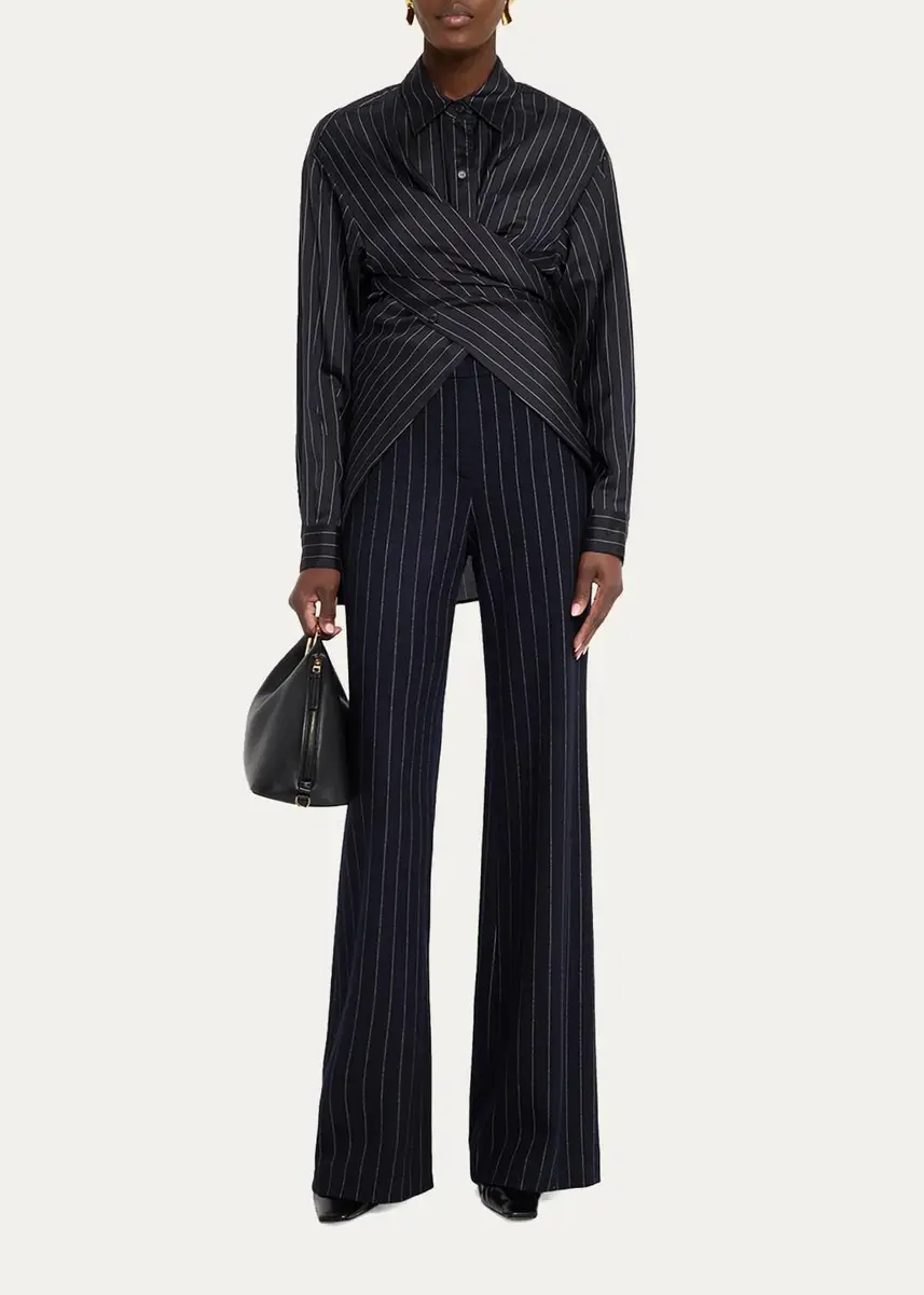 Lafayette 148 New York Lafayette Pinstripe Flare-Leg Pants | Thumbnail 2 Lafayette 148 New York Lafayette Pinstripe Flare-Leg Pants | Thumbnail 2