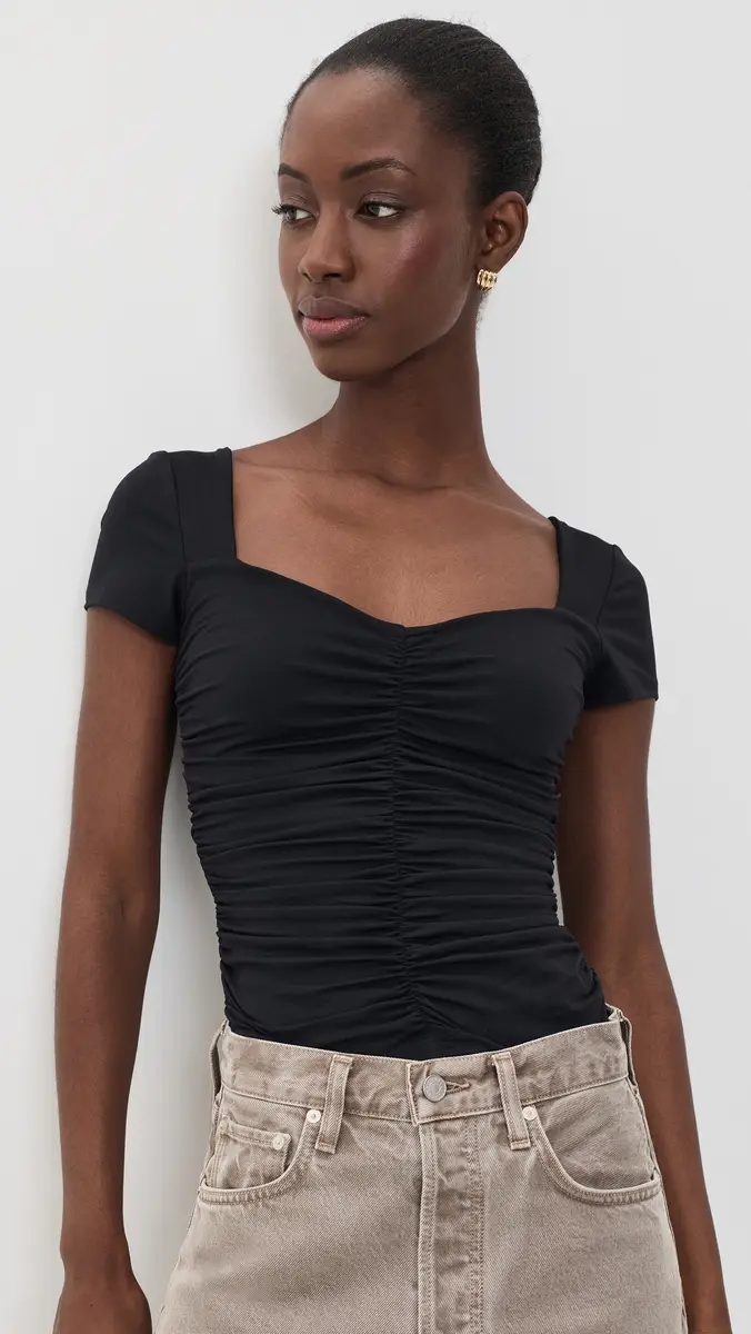 susana monaco Sweetheart Gathered Top | Thumbnail 2 susana monaco Sweetheart Gathered Top | Thumbnail 2
