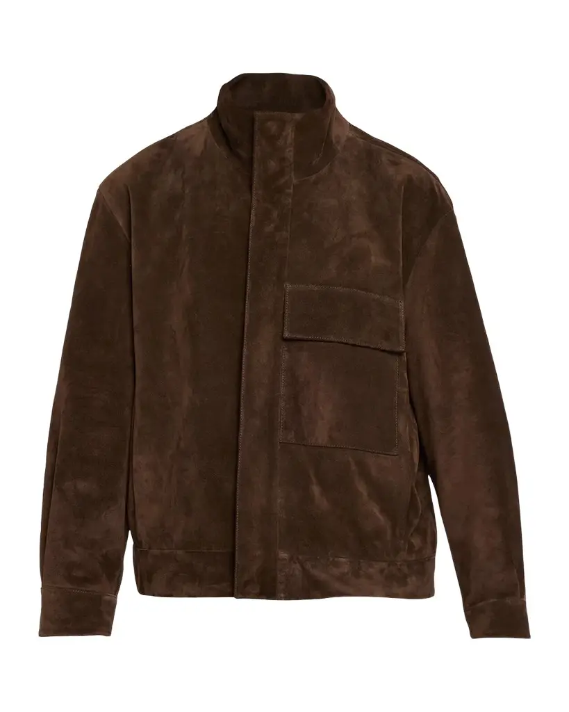 Nili Lotan Dominic Calfskin Suede Jacket | Image 1 Nili Lotan Dominic Calfskin Suede Jacket | Image 1