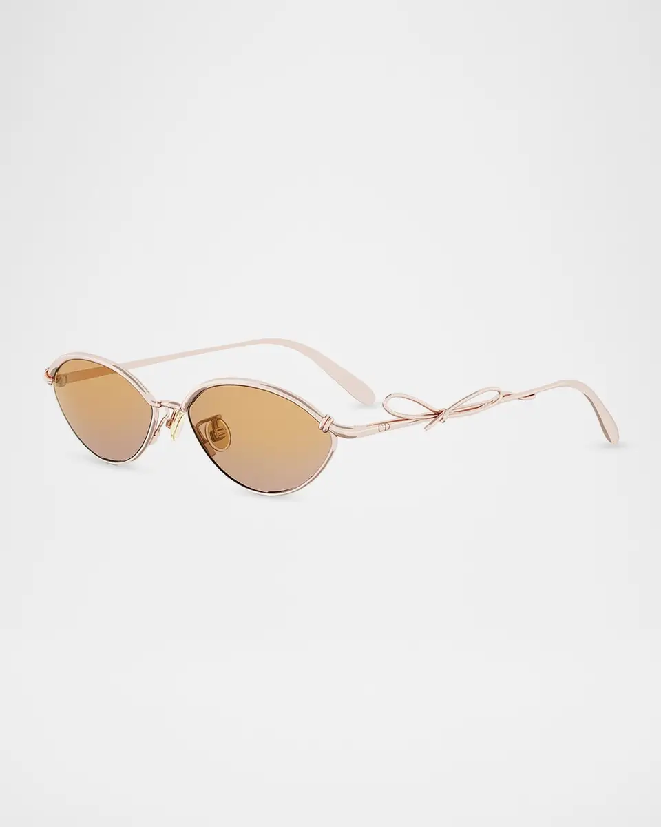 Dior Bow R1U Metal Oval Sunglasses | Thumbnail 2