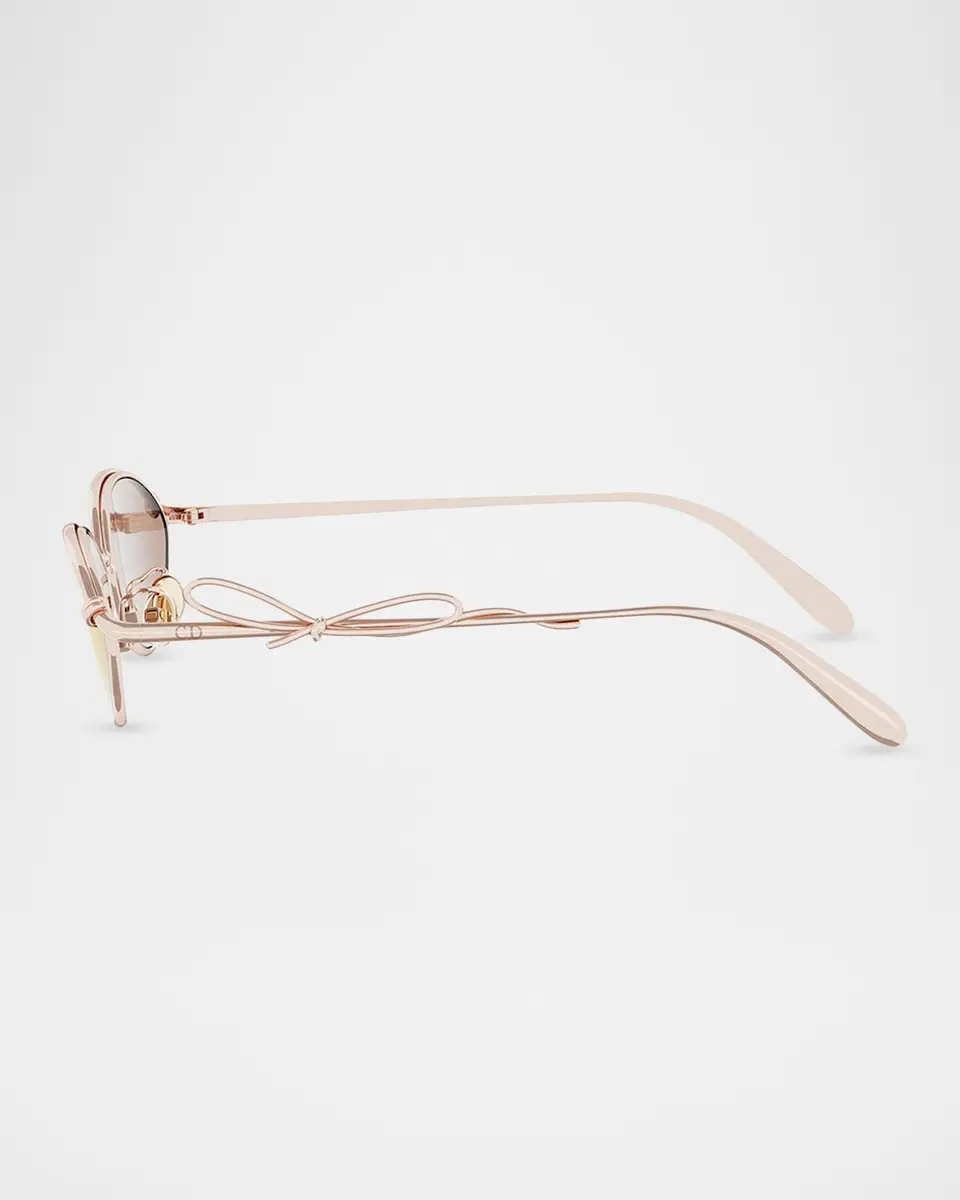 Dior Bow R1U Metal Oval Sunglasses | Thumbnail 3