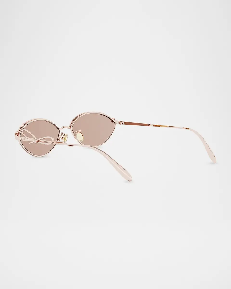 Dior Bow R1U Metal Oval Sunglasses | Thumbnail 4