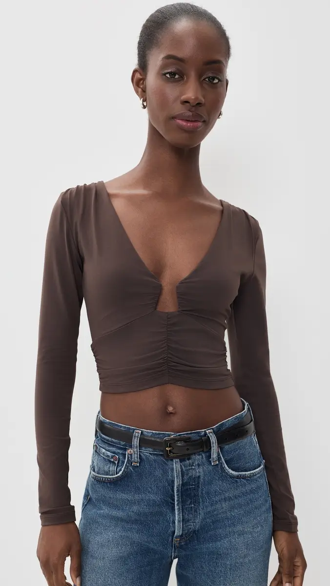 susana monaco Angle Wire Gathered Top | Thumbnail 2 susana monaco Angle Wire Gathered Top | Thumbnail 2