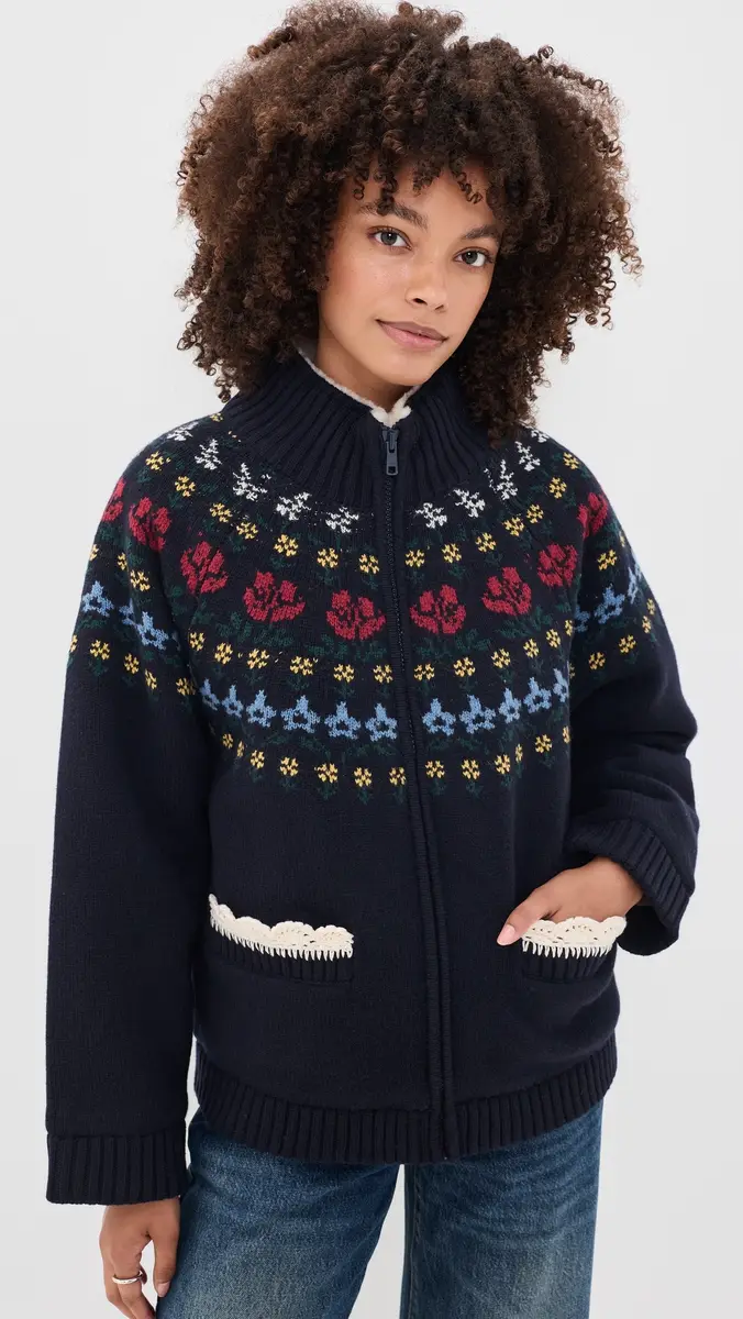 Sea Preston Knit Sherpa Lined Jacket | Thumbnail 2 Sea Preston Knit Sherpa Lined Jacket | Thumbnail 2