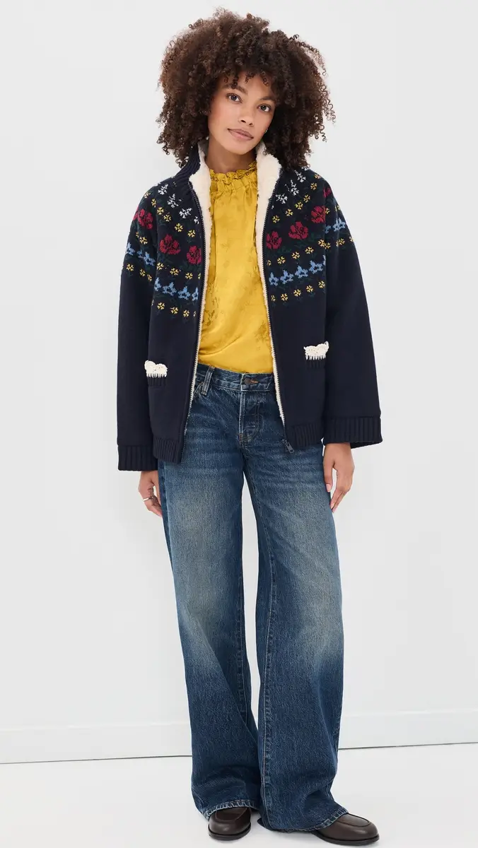 Sea Preston Knit Sherpa Lined Jacket | Thumbnail 5 Sea Preston Knit Sherpa Lined Jacket | Thumbnail 5