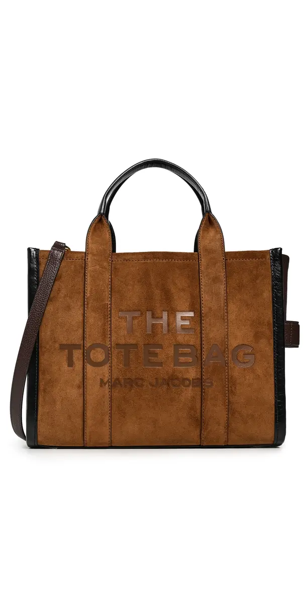 Marc Jacobs The Suede Medium Tote Bag Copper One Size | Image 1 Marc Jacobs The Suede Medium Tote Bag Copper One Size | Image 1