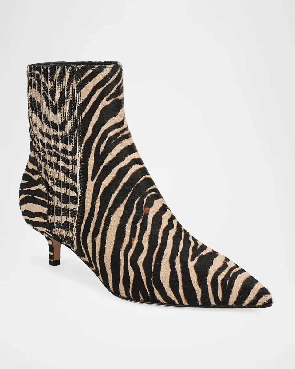 Veronica Beard 45mm Lisa Zebra Calf Hair Ankle Boots | Thumbnail 2 Veronica Beard 45mm Lisa Zebra Calf Hair Ankle Boots | Thumbnail 2