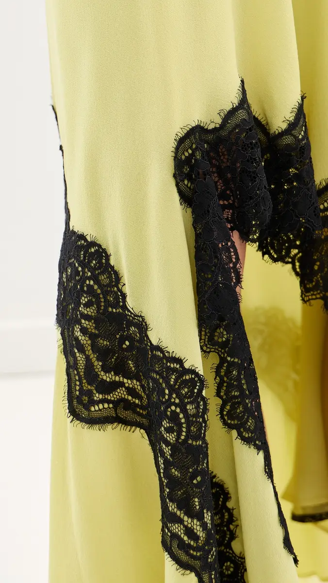 Christopher Esber Cutaway Lace Gathered Tank Silk Dress | Thumbnail 6