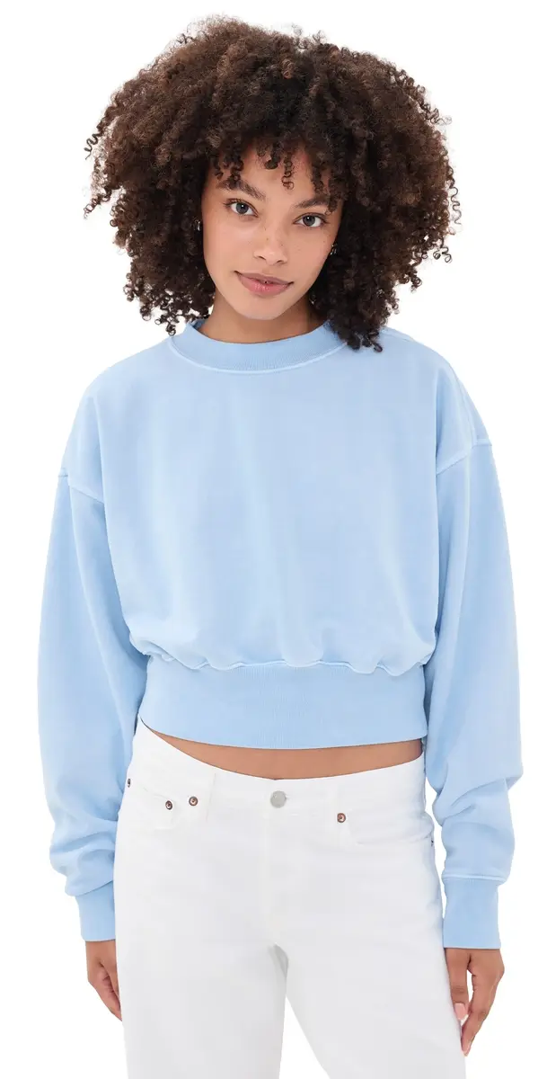 SLVRLAKE Crop Crew weatshirt kyline Blue | Image 1 SLVRLAKE Crop Crew weatshirt kyline Blue | Image 1