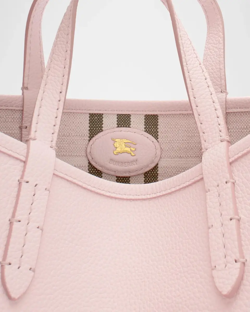 Burberry Bloomsbury Reversible Mini Leather & Check Tote Bag | Thumbnail 4 Burberry Bloomsbury Reversible Mini Leather & Check Tote Bag | Thumbnail 4