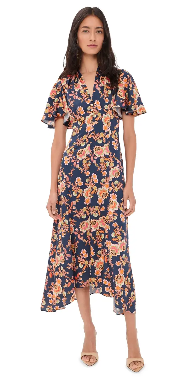 Shoshanna Cinnie Dress Navy Multi | Image 1 Shoshanna Cinnie Dress Navy Multi | Image 1