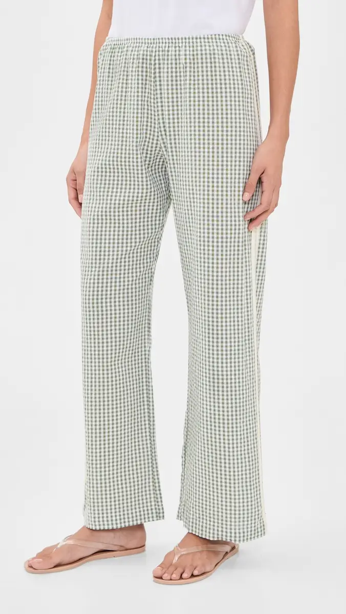DONNI. DONNI. The Cotton Gingham Stripe Crop Pants | Thumbnail 2 DONNI. DONNI. The Cotton Gingham Stripe Crop Pants | Thumbnail 2