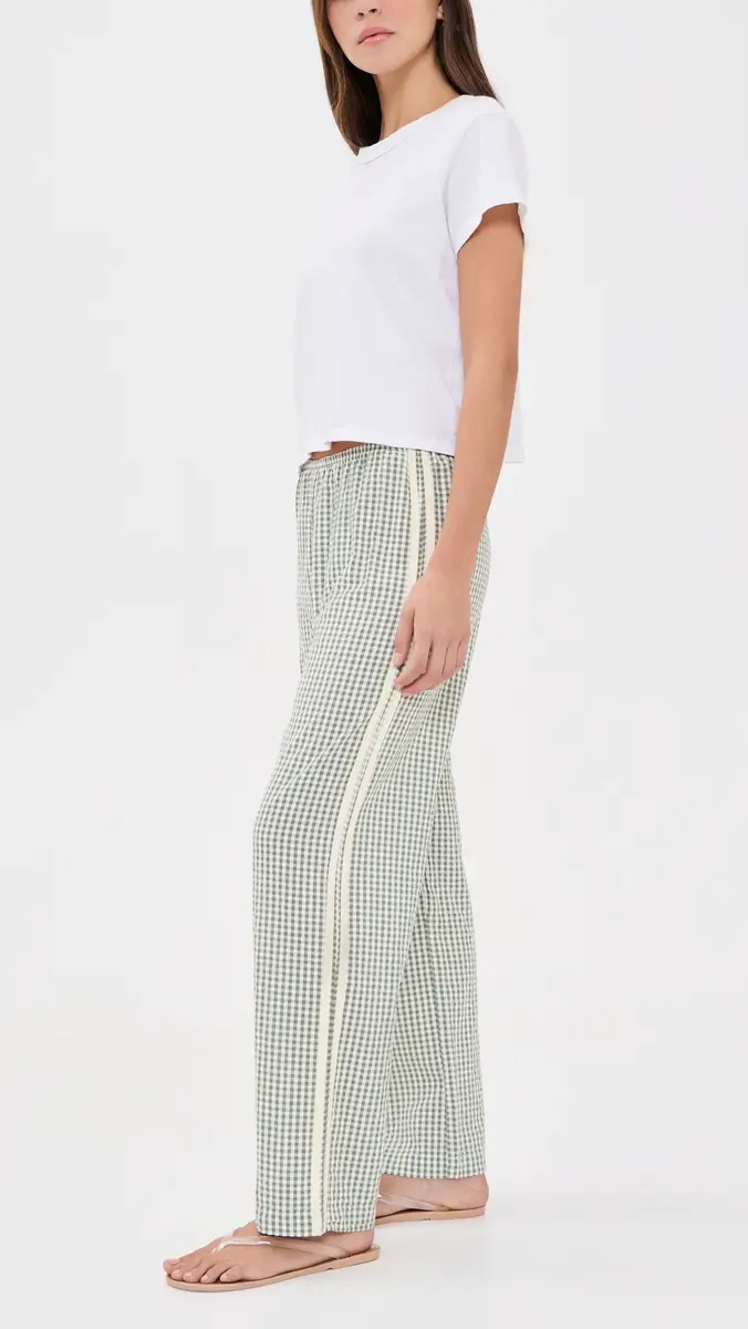 DONNI. DONNI. The Cotton Gingham Stripe Crop Pants | Thumbnail 5 DONNI. DONNI. The Cotton Gingham Stripe Crop Pants | Thumbnail 5