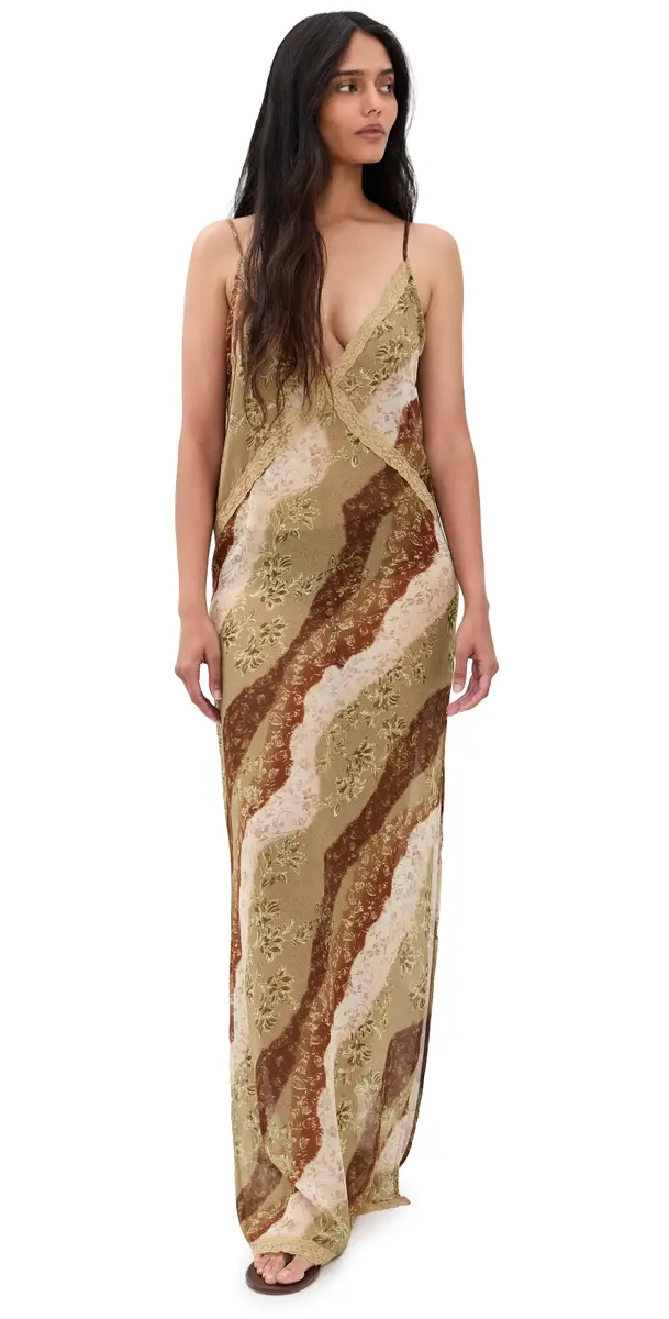 LIONESS elrose Maxi Dress Vintage Floral | Image 1 LIONESS elrose Maxi Dress Vintage Floral | Image 1
