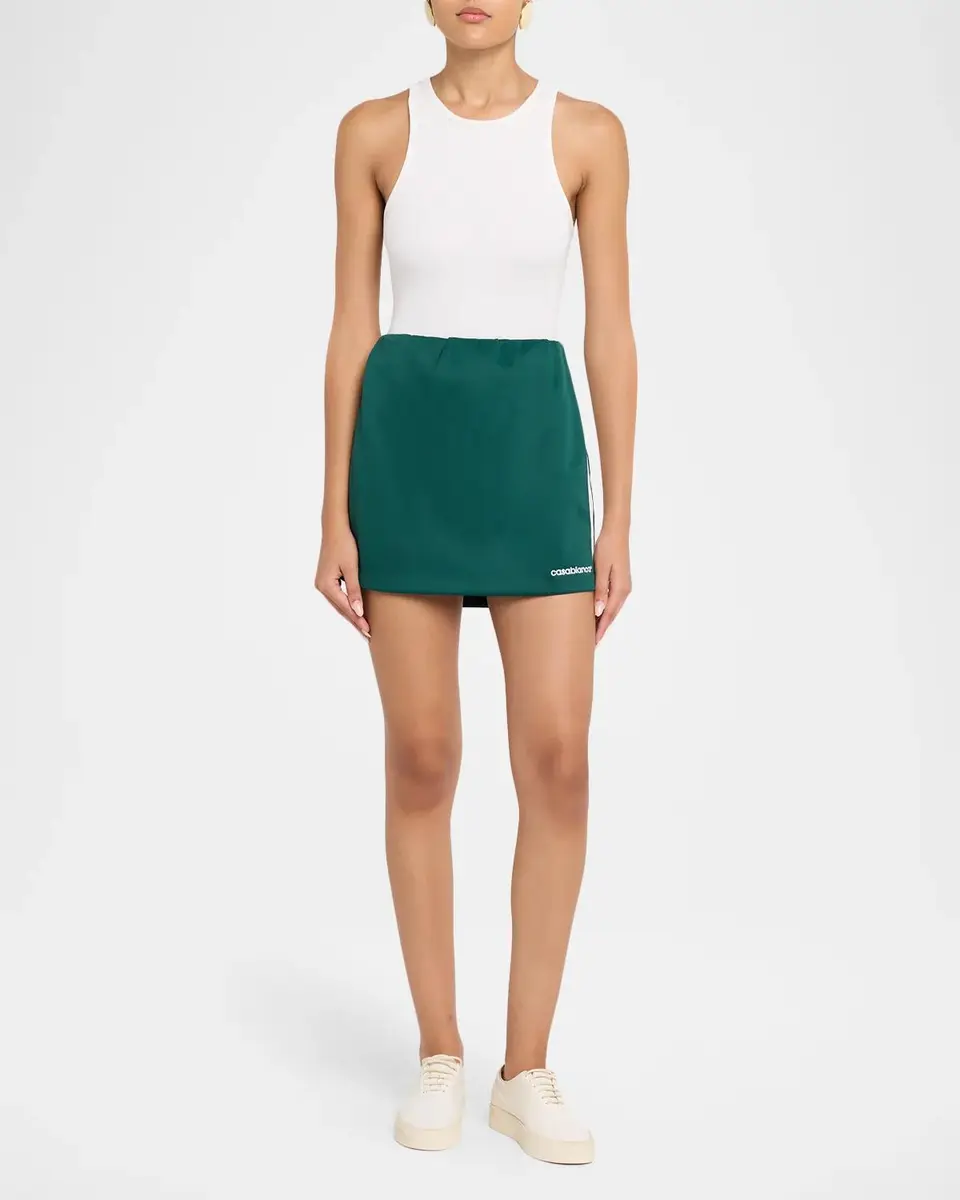 Casablanca Scuba Side-Stripe Mini Skirt | Thumbnail 2