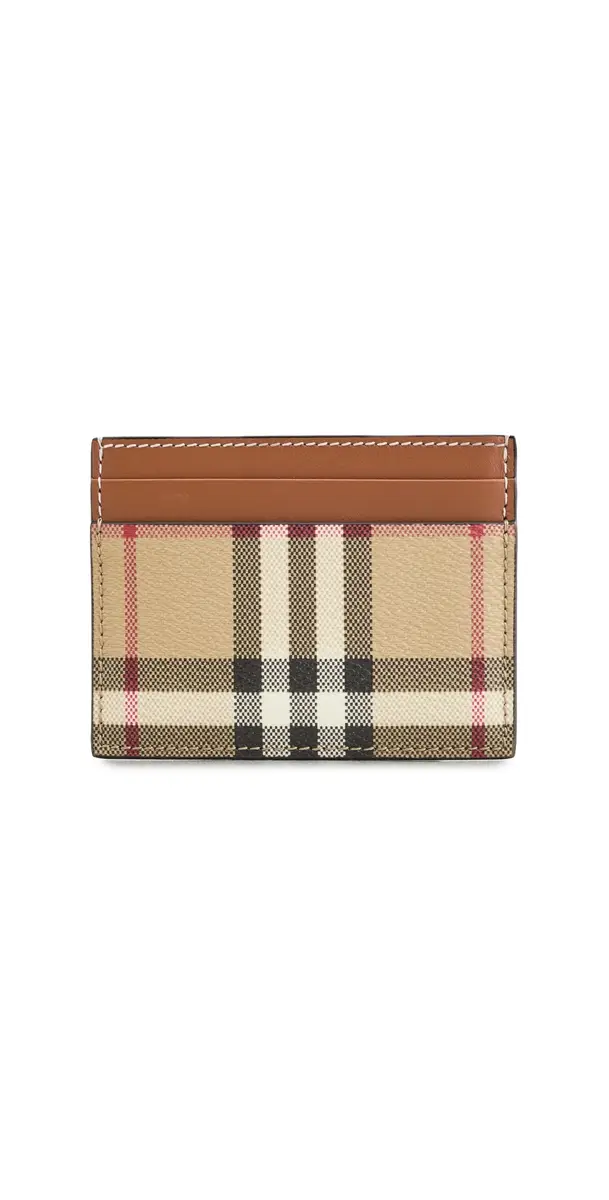 Burberry Sandon Card Case Vintage Check/Briar Brown One Size | Image 1 Burberry Sandon Card Case Vintage Check/Briar Brown One Size | Image 1